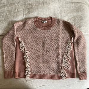 Madewell sweater with fringe detail EUC XS